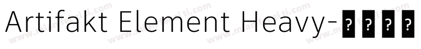 Artifakt Element Heavy字体转换